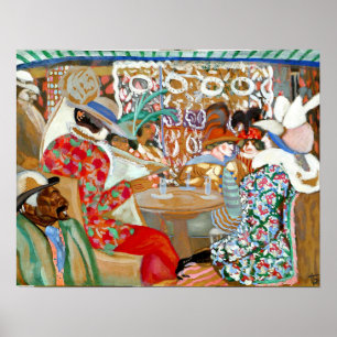 Póster Boris Grigoriev - Café parisino