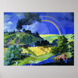 Póster Boris Kustodiev, después de la tormenta,