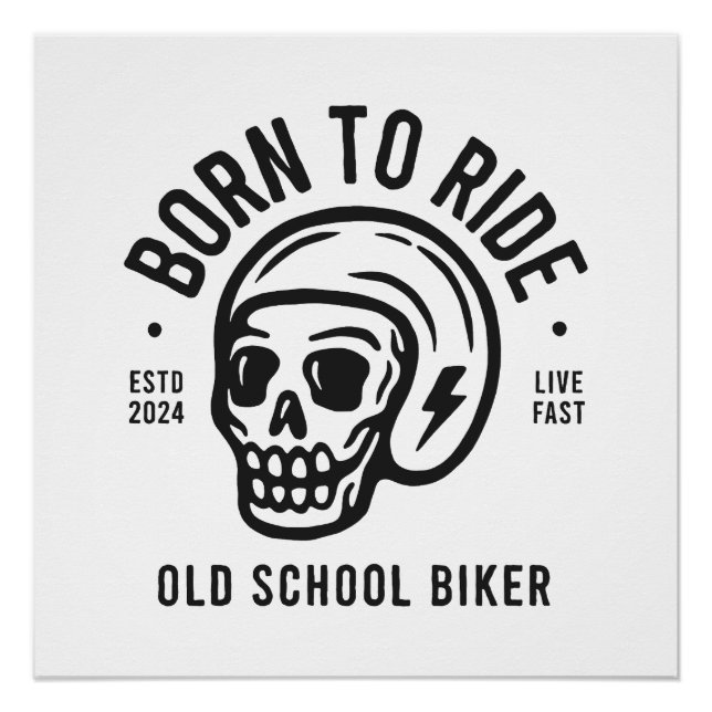 Póster Born to Ride (Anverso)
