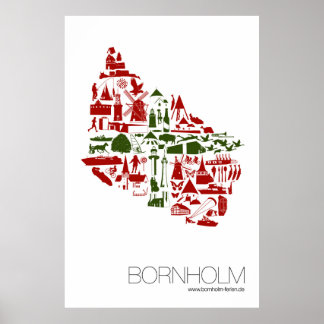 Póster “Bornholm logo” 60 x 90 cm Hochformat