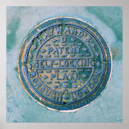 Póster Borough of London Utility Cover Poster