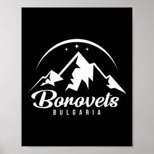 Póster Borovets Bulgaria Ski Resort Esquí Snowboard