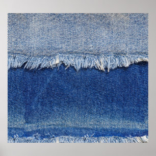 Póster Borrado de Denim Jeans Fondo de tela