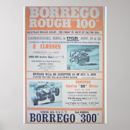 Póster Borrego Rough 100 Race Poster