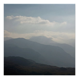 Póster Borrowdale desde Wallacrag Keswick Distrito de los