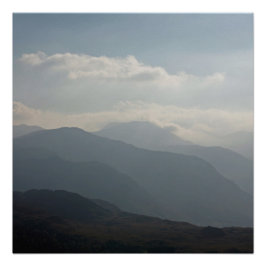 Póster Borrowdale, distrito de Wallacrag Keswick Lake