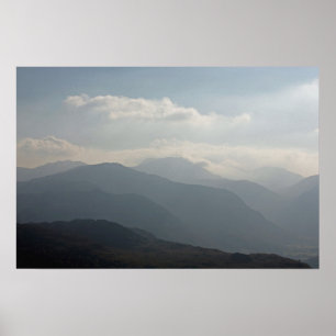 Póster Borrowdale, distrito de Wallacrag Keswick Lake