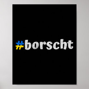 Póster Borscht Ucraniano Divertido Comida Tradicional Ucr