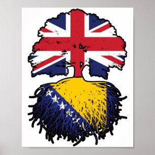 Póster Bosnia Gran Bretaña Reino Unido Reino Unido Reino 