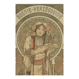Póster Bosnia y Herzegovina por Alphonse Mucha (1900)