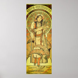 Póster Bosnia y Herzegovina por Alphonse Mucha 1900