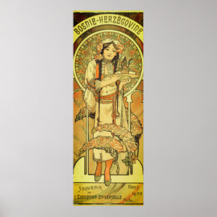 Póster Bosnia y Herzegovina por Alphonse Mucha 1900