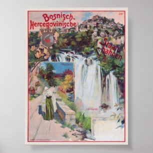 Póster Bosnisch-Hercegovinische Staatsbahnen Poster 1901