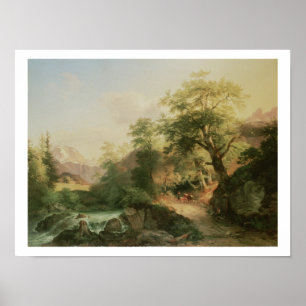 Póster Bosque cerca de Viena, 1852 (aceite sobre lienzo)