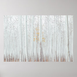 Póster Bosque de abedul plateado de PixDezines