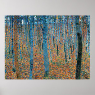 Póster Bosque de abedules de Gustav Klimt