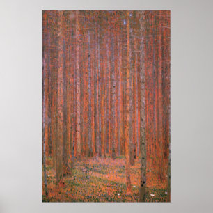 Póster Bosque de Abetos de Gustav Klimt Tannenwald Árbole