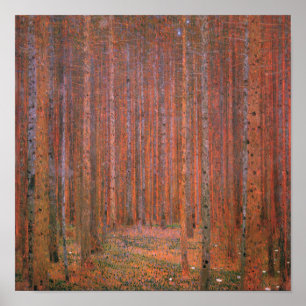 Póster Bosque de Abetos de Gustav Klimt Tannenwald Árbole