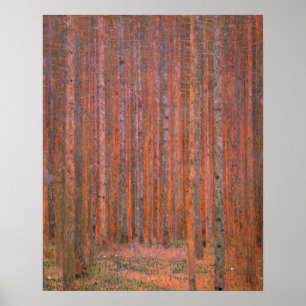 Póster Bosque de abetos de Gustav Klimt Tannenwald Árbole