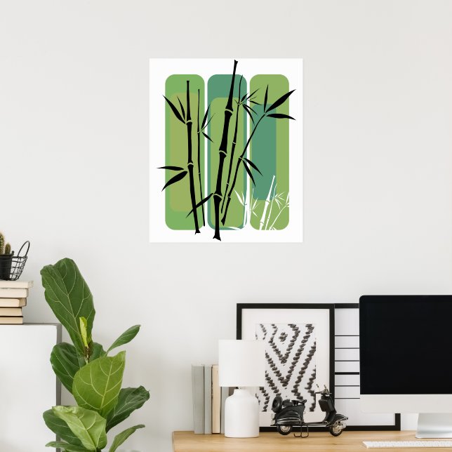 Póster Bosque de Bambú (Oficina en casa)