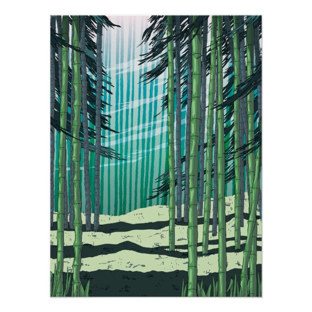 Póster Bosque de Bambú (Anverso)