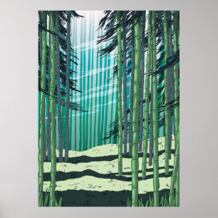 Póster Bosque de Bambú