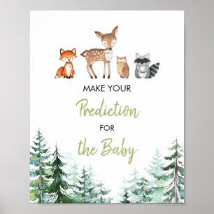 Póster Bosque de bosques Oh niño predicción de ducha para