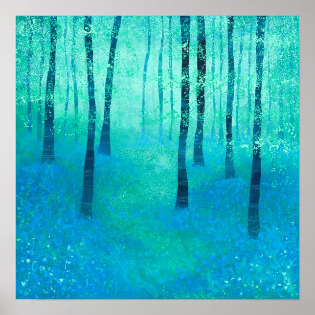 Póster Bosque de Campanillas Azules (Frente)