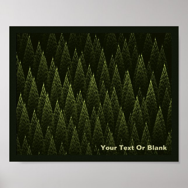 Póster Bosque de Conifer Fractal (Frente)