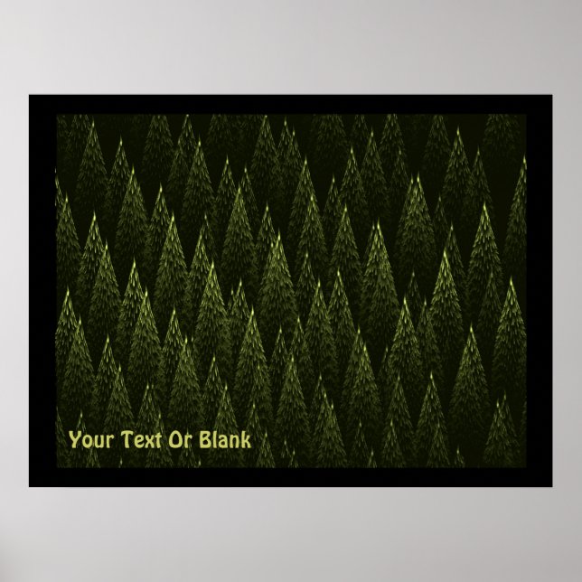 Póster Bosque de Conifer Fractal (Frente)