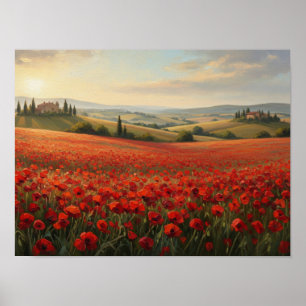 Póster bosque de cristal, bosque encantado, paisaje de fa