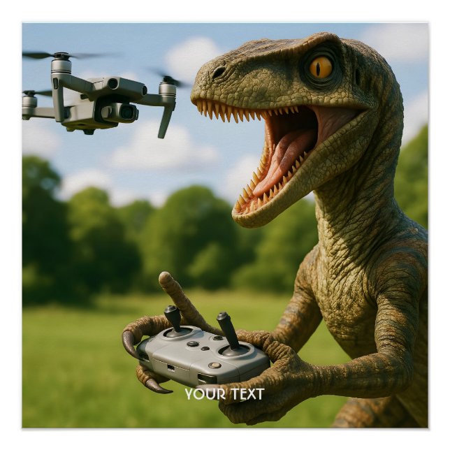 Póster Bosque de drones de dinosaurios (Anverso)