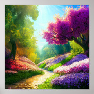 Póster Bosque de flores