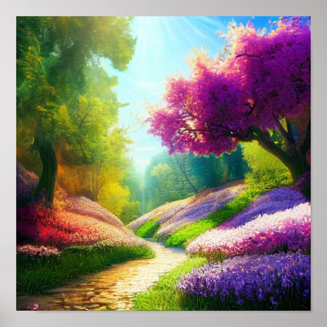 Póster Bosque de flores (Frente)