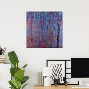 Póster Bosque de hayas por Gustav Klimt, Art Nouveau vint