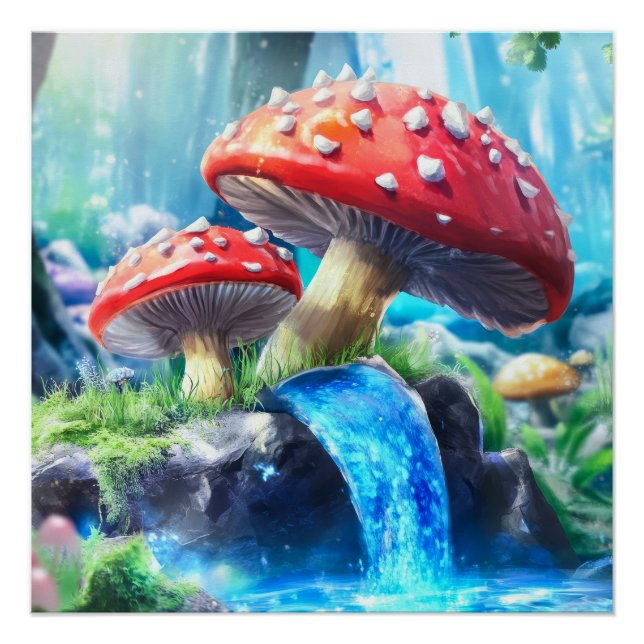 Póster Bosque de hongos (Anverso)