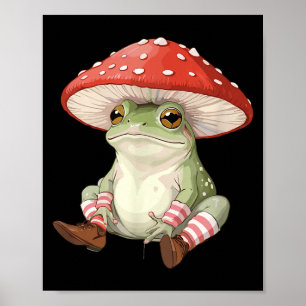 Póster Bosque de hongos de rana Naturaleza estética Cotta