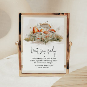 Póster Bosque de hongos encantados no dicen bebé