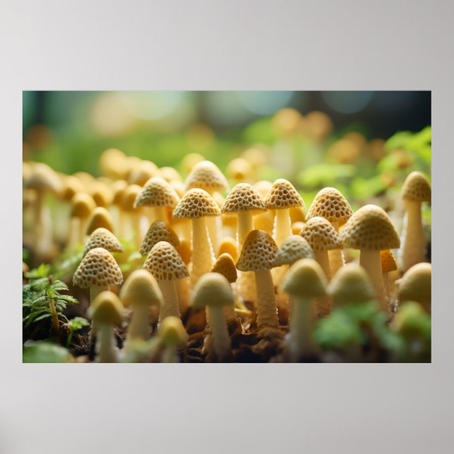 Póster Bosque de hongos Naturaleza Serene Tranquilo (Frente)