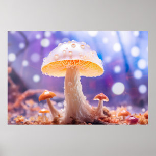 Póster Bosque de hongos Naturaleza Serene Tranquilo