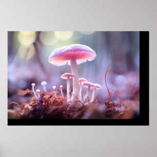 Póster Bosque de hongos Naturaleza Serene Tranquilo