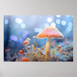 Póster Bosque de hongos Naturaleza Serene Tranquilo
