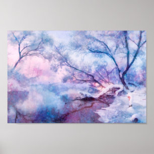 Póster Bosque de invierno