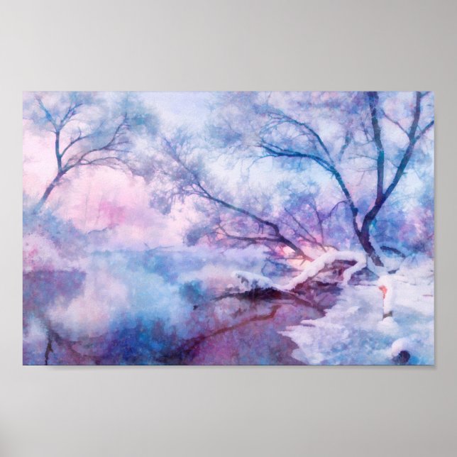 Póster Bosque de invierno (Frente)