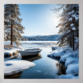 Póster Bosque de invierno