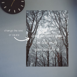 Póster Bosque de Invierno Foggy