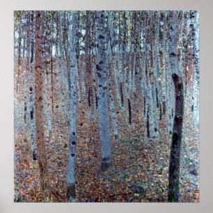 Póster Bosque de la haya de Gustavo Klimt Buchenwald