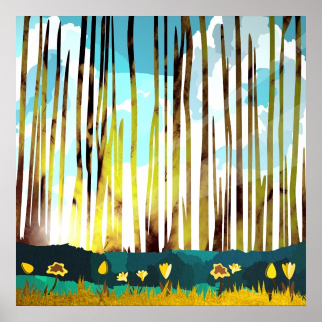 Póster Bosque de la mañana (Frente)