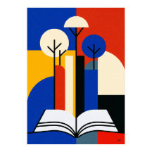 Bosque de lectura Bauhaus Libro geométrico Amante