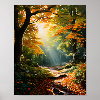 Póster Bosque de luz